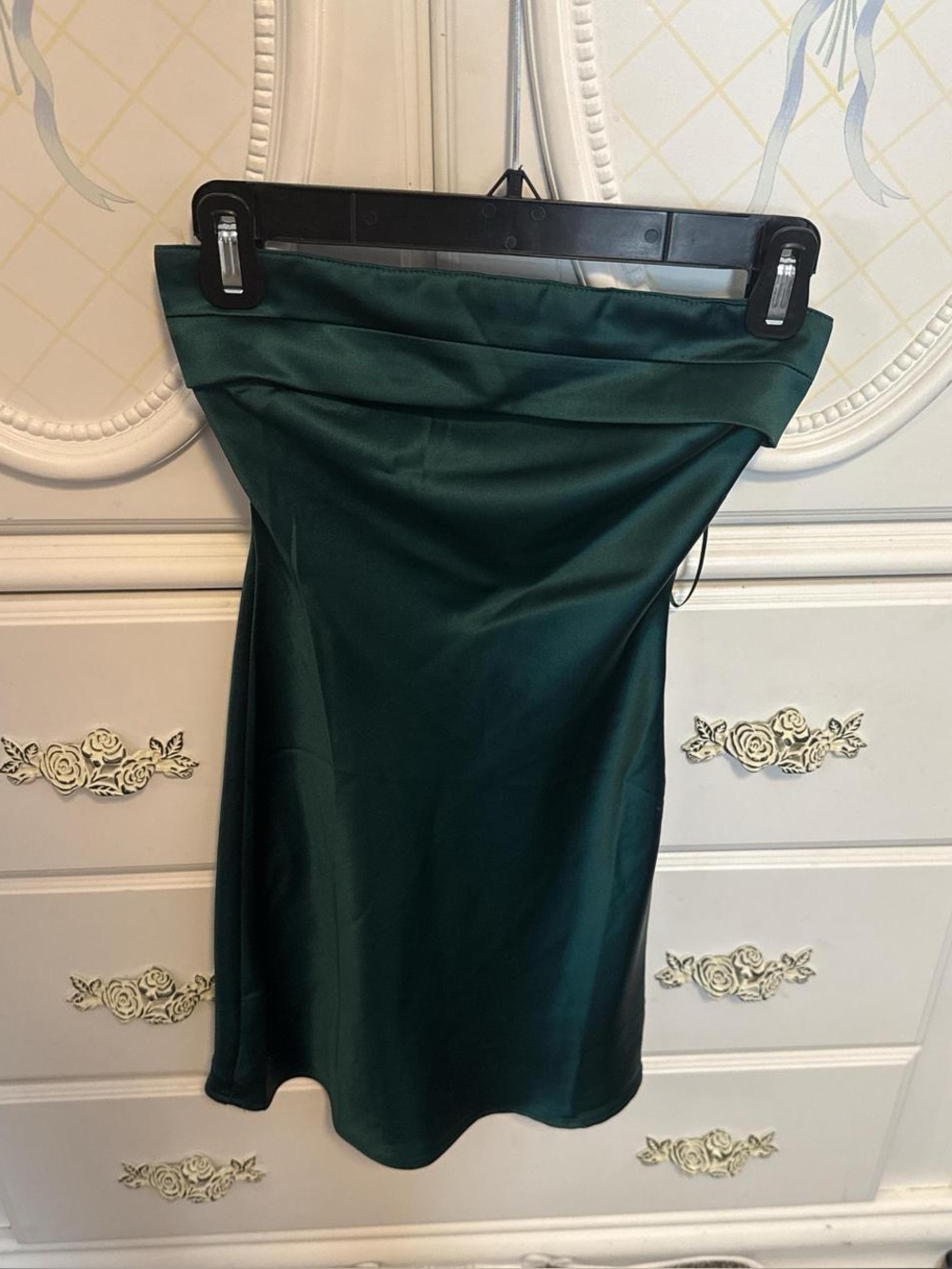 Altar’d State dark green strapless mini dress